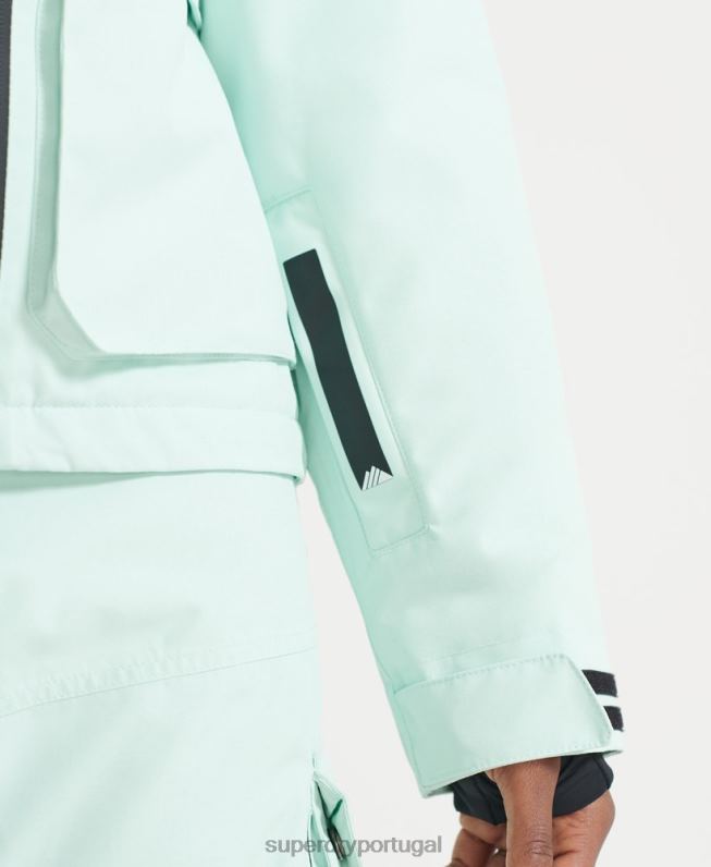 jaqueta de resgate final mulheres azul claro roupas Superdry 2208H5459