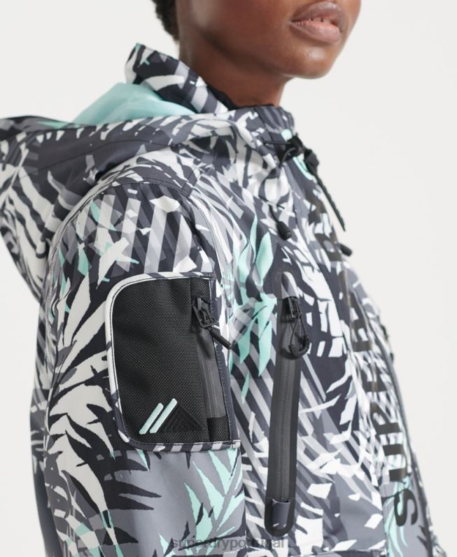 jaqueta de resgate final mulheres verde roupas Superdry 2208H5528