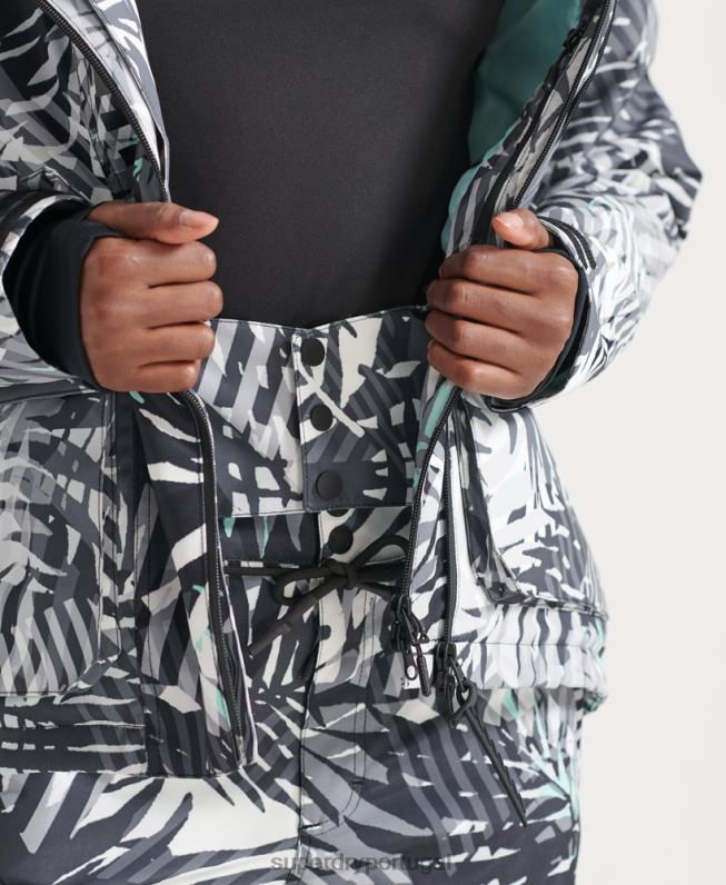 jaqueta de resgate final mulheres verde roupas Superdry 2208H5528