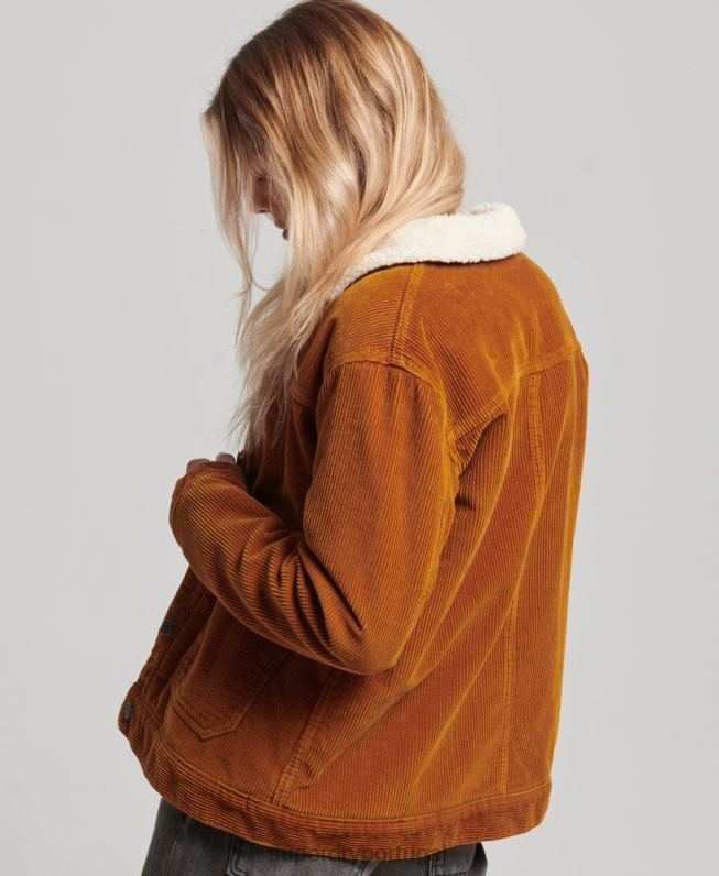 jaqueta de roupa de trabalho cord chore mulheres laranja roupas Superdry 2208H3696