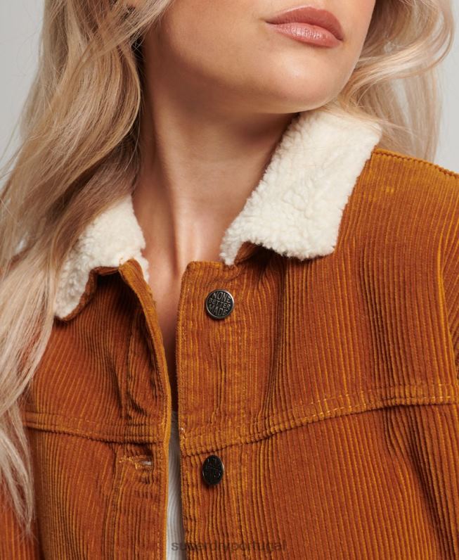 jaqueta de roupa de trabalho cord chore mulheres laranja roupas Superdry 2208H3696