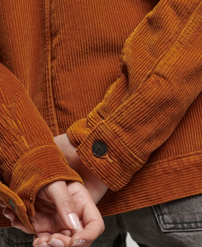 jaqueta de roupa de trabalho cord chore mulheres laranja roupas Superdry 2208H3696