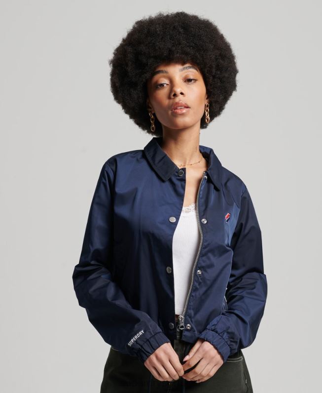 jaqueta de treinador essencial mulheres marinha roupas Superdry 2208H5425