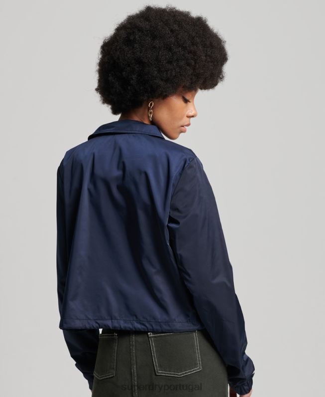 jaqueta de treinador essencial mulheres marinha roupas Superdry 2208H5425