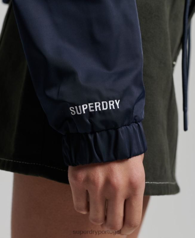 jaqueta de treinador essencial mulheres marinha roupas Superdry 2208H5425