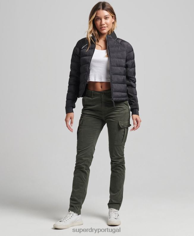 jaqueta de trilha híbrida de tecnologia mulheres preto roupas Superdry 2208H5650