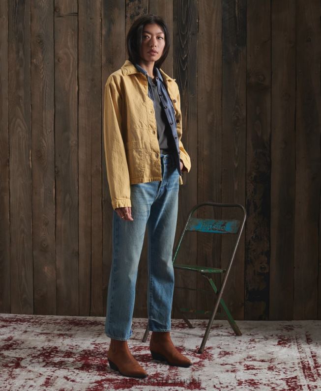 jaqueta dry artist edição limitada mulheres amarelo roupas Superdry 2208H5683