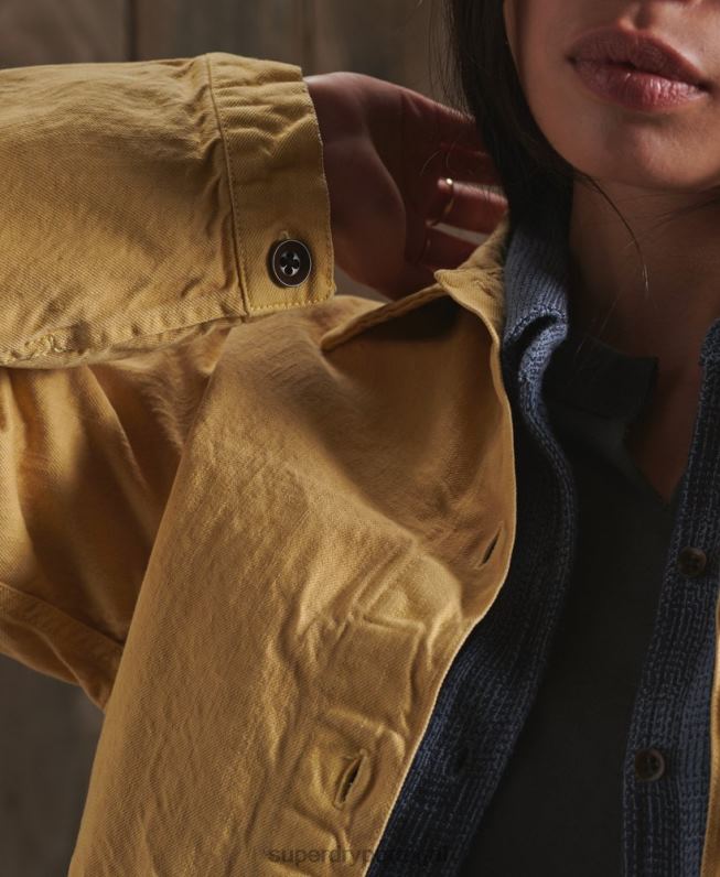 jaqueta dry artist edição limitada mulheres amarelo roupas Superdry 2208H5683