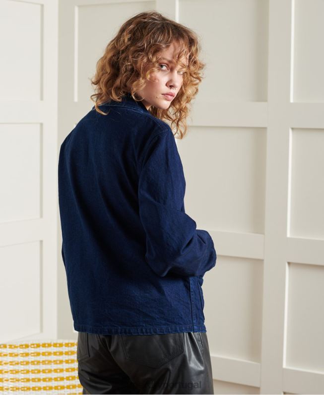 jaqueta dry artist edição limitada mulheres marinha roupas Superdry 2208H5563