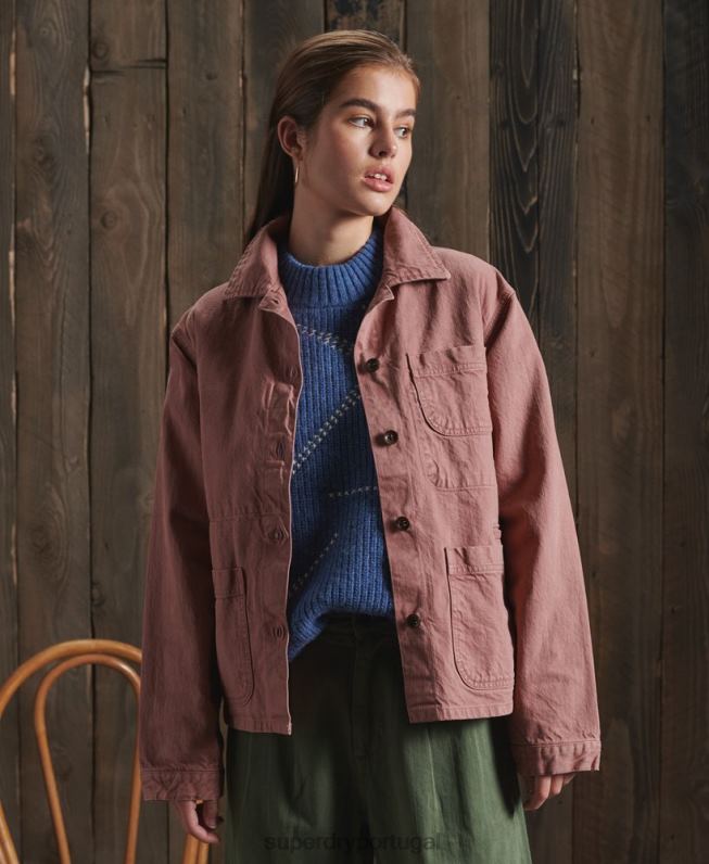 jaqueta dry artist edição limitada mulheres rosa roupas Superdry 2208H5678