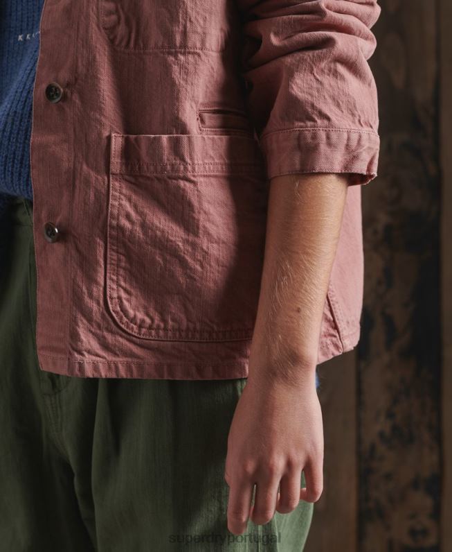 jaqueta dry artist edição limitada mulheres rosa roupas Superdry 2208H5678