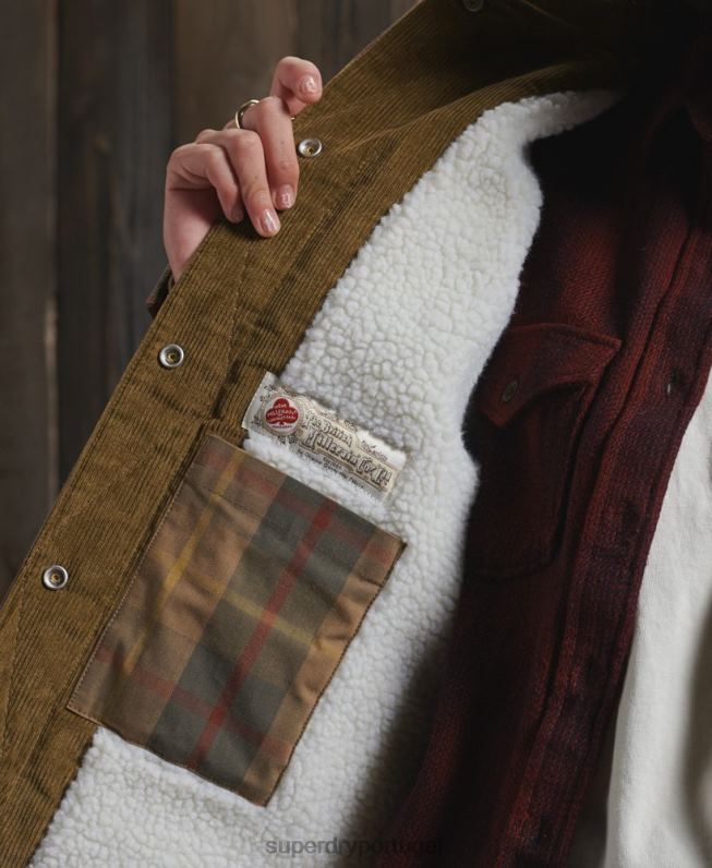 jaqueta dry cruiser edição limitada mulheres marrom roupas Superdry 2208H5549