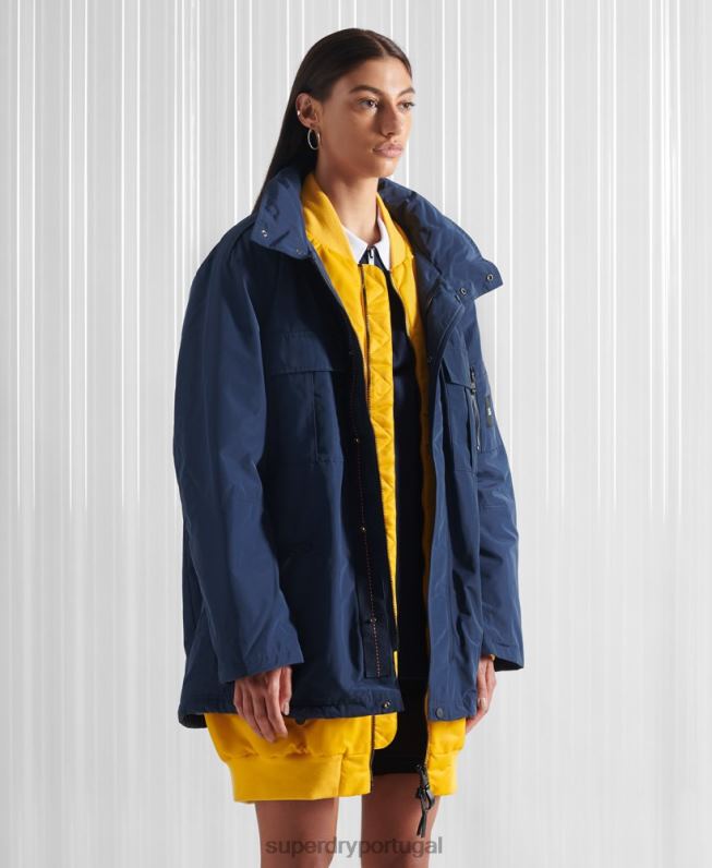 jaqueta dupla edição limitada sdx new york mulheres marinha roupas Superdry 2208H4763
