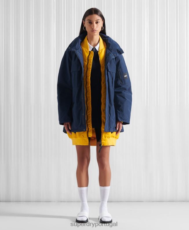 jaqueta dupla edição limitada sdx new york mulheres marinha roupas Superdry 2208H4763