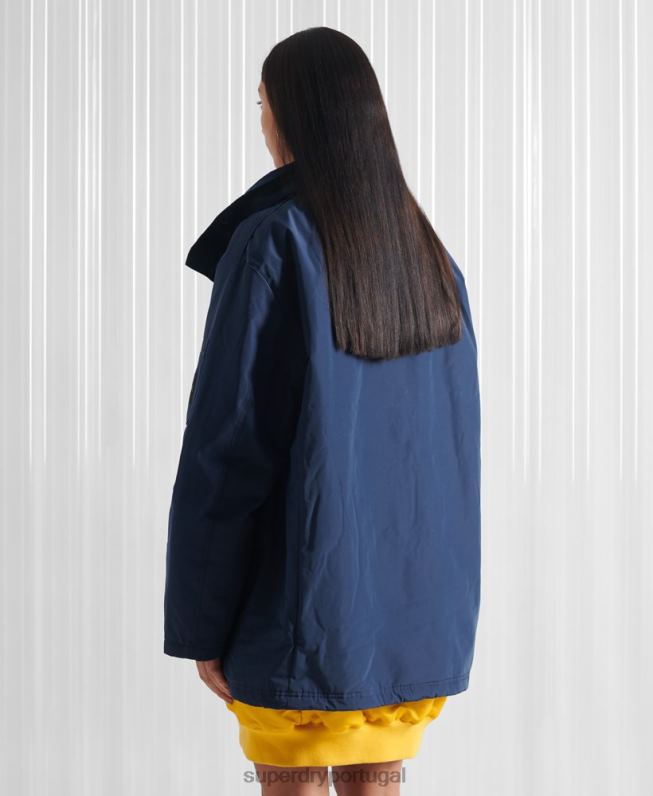 jaqueta dupla edição limitada sdx new york mulheres marinha roupas Superdry 2208H4763