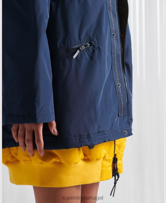 jaqueta dupla edição limitada sdx new york mulheres marinha roupas Superdry 2208H4763