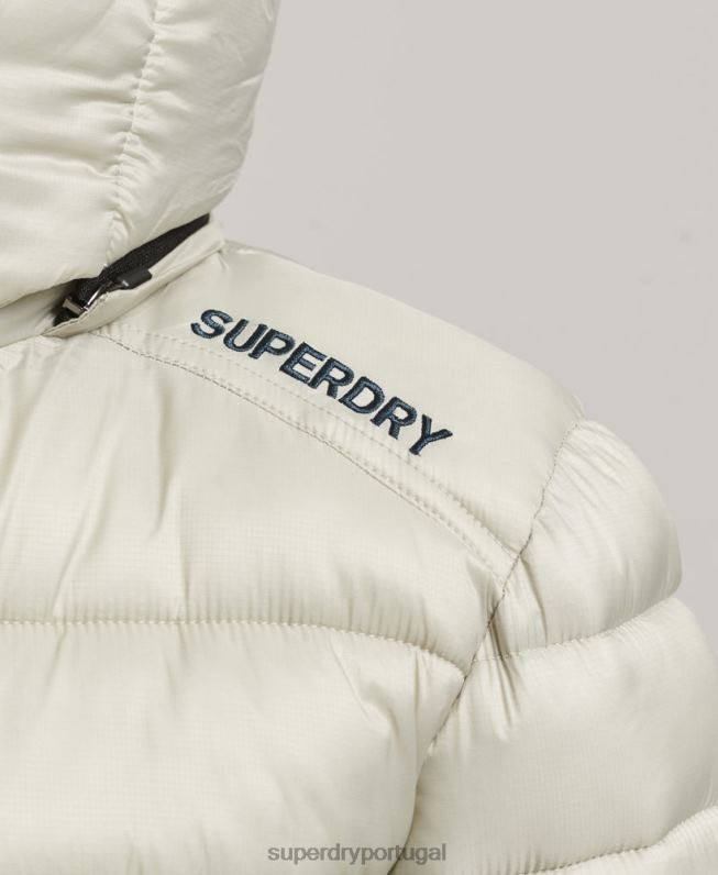 jaqueta esportiva acolchoada leve cortada mulheres cinza roupas Superdry 2208H3614