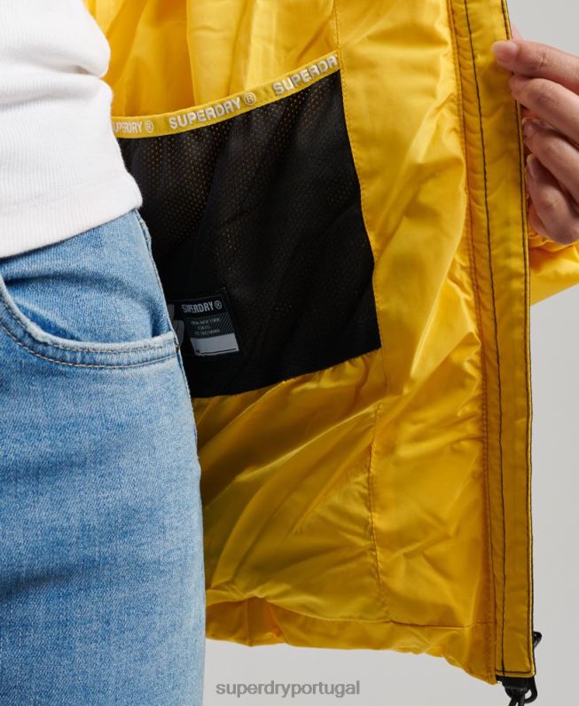 jaqueta esportiva com capuz espírito mulheres amarelo roupas Superdry 2208H3758