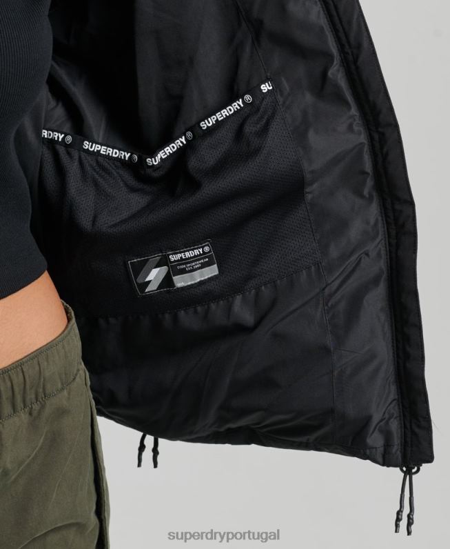jaqueta esportiva com capuz espírito mulheres preto roupas Superdry 2208H3739