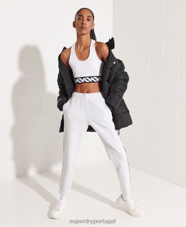 jaqueta esportiva longline mulheres preto roupas Superdry 2208H5527