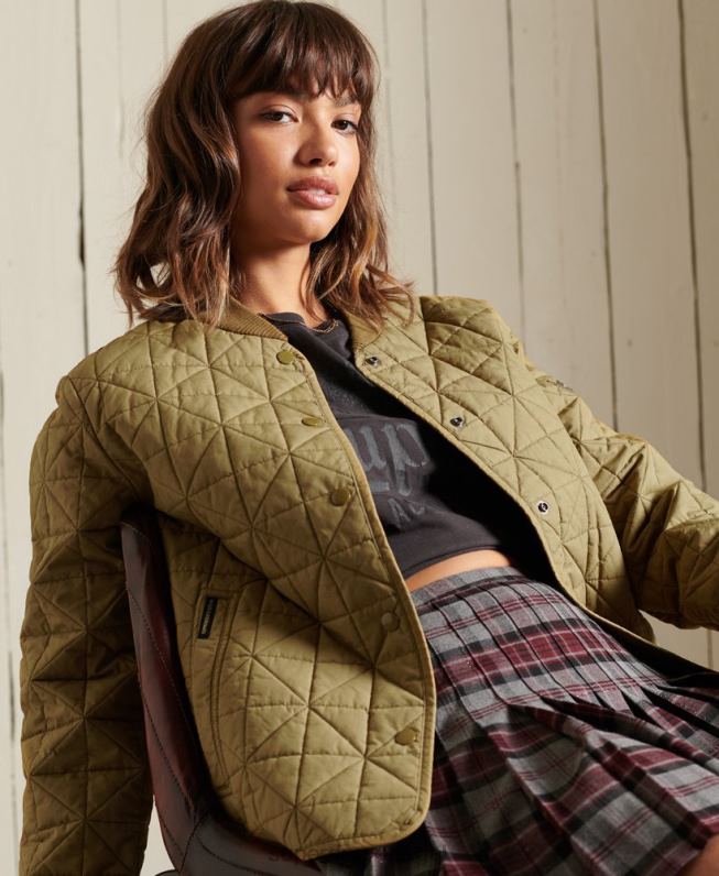 jaqueta forro mulheres bronzeado roupas Superdry 2208H5732