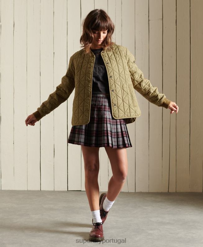 jaqueta forro mulheres bronzeado roupas Superdry 2208H5732