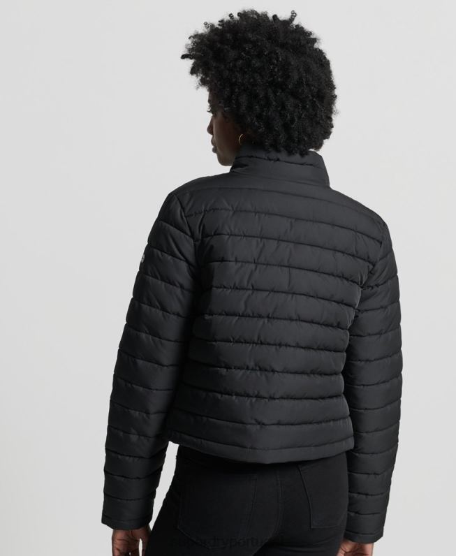 jaqueta fuji boxy mulheres preto roupas Superdry 2208H5574