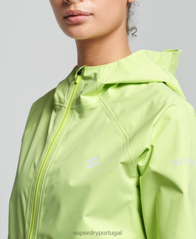 jaqueta impermeável mulheres amarelo roupas Superdry 2208H5500