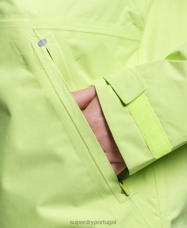 jaqueta impermeável mulheres amarelo roupas Superdry 2208H5500