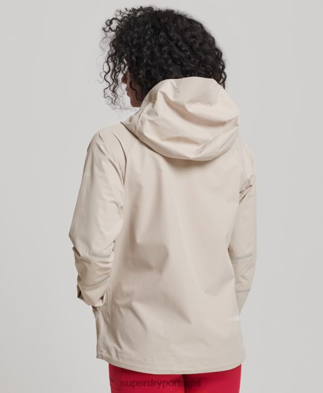 jaqueta impermeável mulheres bege roupas Superdry 2208H5616