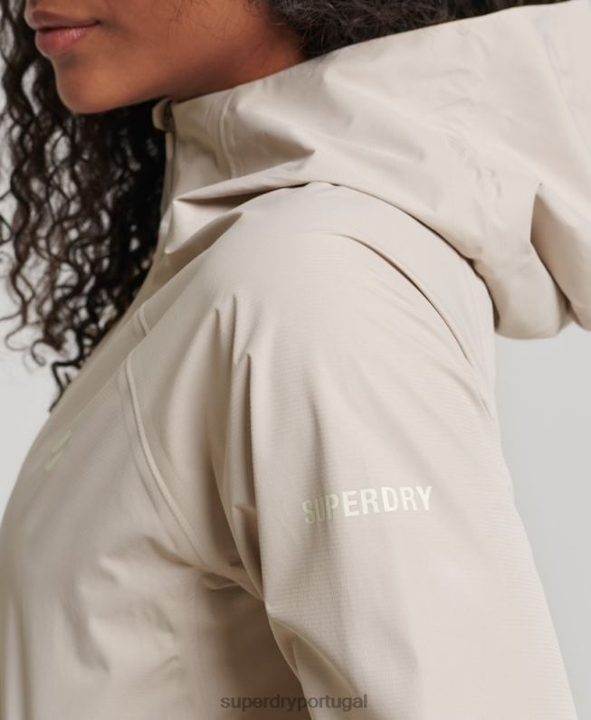 jaqueta impermeável mulheres bege roupas Superdry 2208H5616