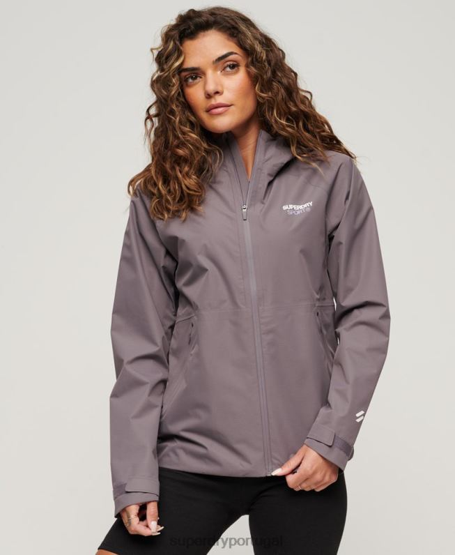 jaqueta impermeável mulheres cinza roupas Superdry 2208H2230