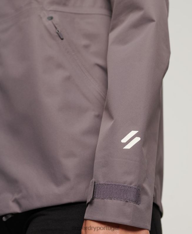jaqueta impermeável mulheres cinza roupas Superdry 2208H2230