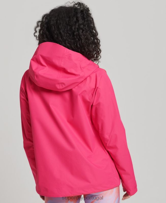 jaqueta impermeável mulheres rosa roupas Superdry 2208H5617