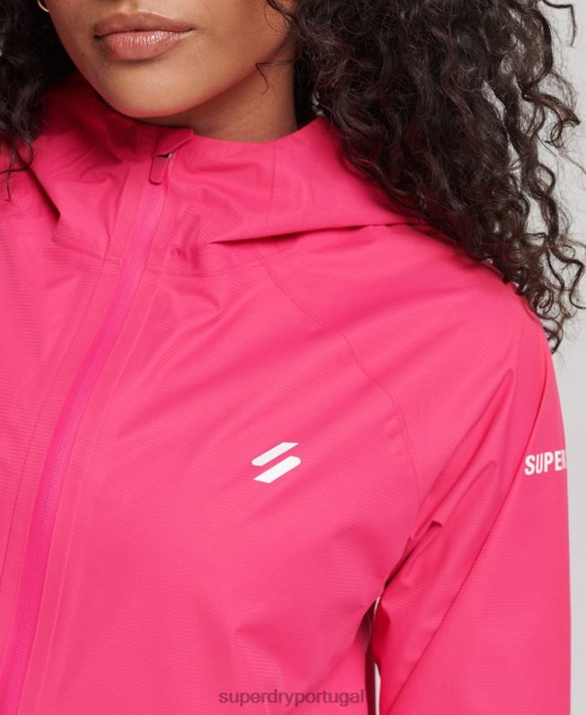 jaqueta impermeável mulheres rosa roupas Superdry 2208H5617