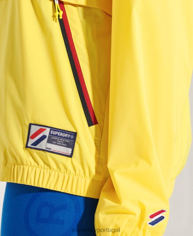 jaqueta leve esportiva code mulheres amarelo roupas Superdry 2208H5637