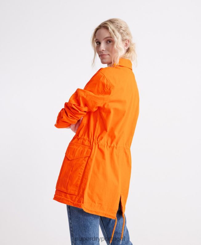 jaqueta novata do deserto mulheres laranja roupas Superdry 2208H3856