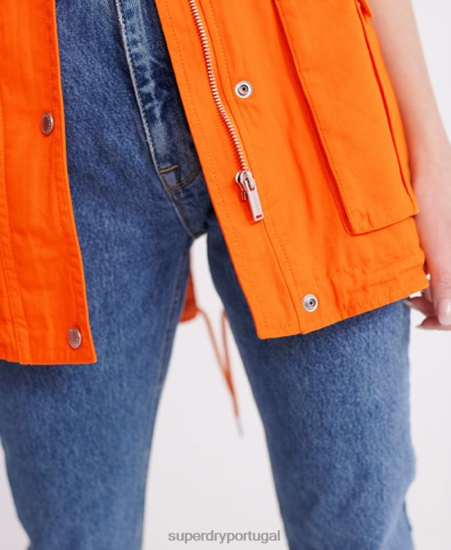 jaqueta novata do deserto mulheres laranja roupas Superdry 2208H3856