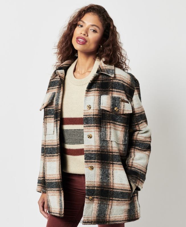 jaqueta overshirt mulheres cinza roupas Superdry 2208H5485