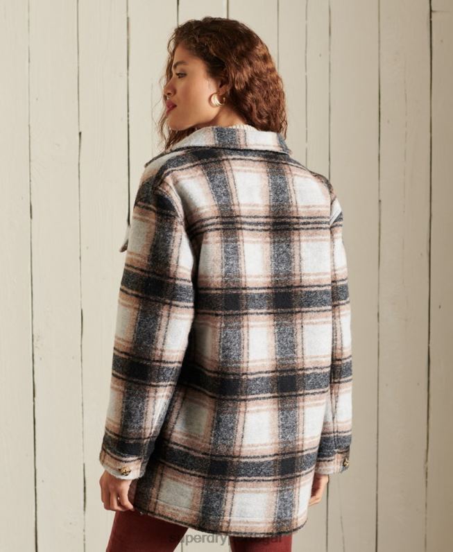 jaqueta overshirt mulheres cinza roupas Superdry 2208H5485