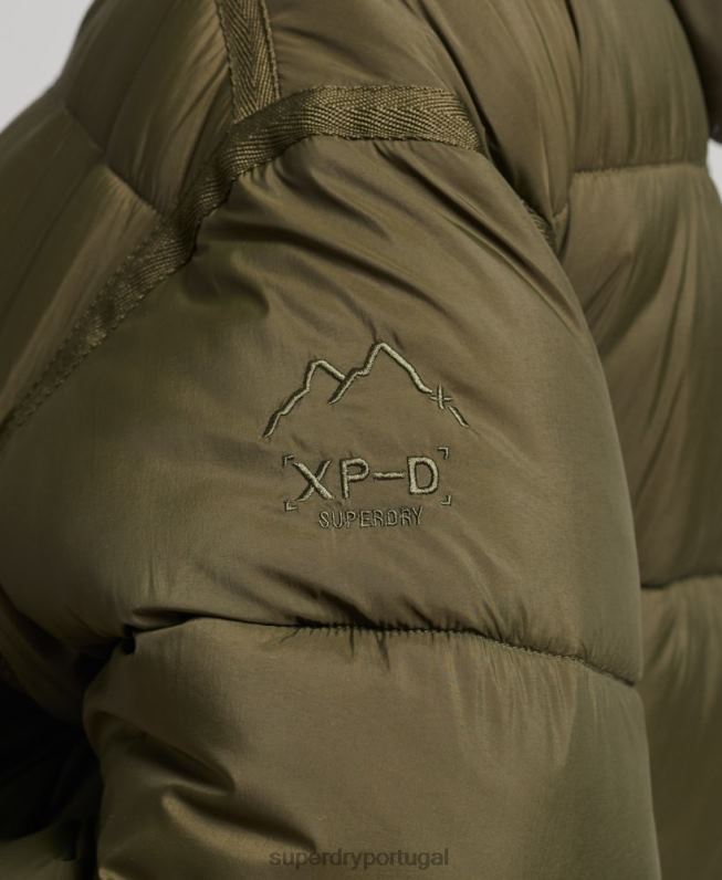 jaqueta parka acolchoada casulo xpd mulheres verde roupas Superdry 2208H5455