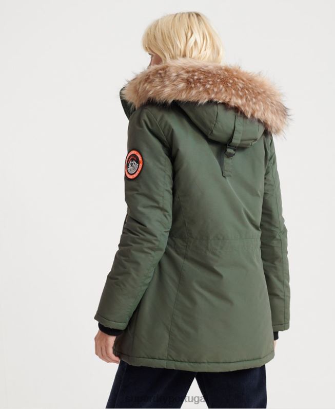 jaqueta parka ashley everest mulheres verde roupas Superdry 2208H5716
