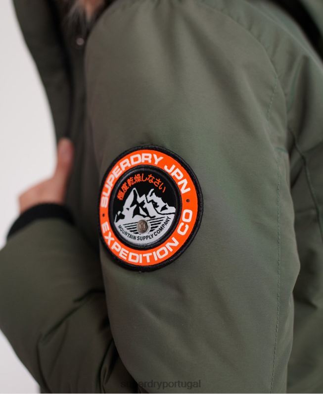jaqueta parka ashley everest mulheres verde roupas Superdry 2208H5716