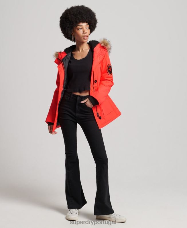 jaqueta parka everest mulheres coral roupas Superdry 2208H5648
