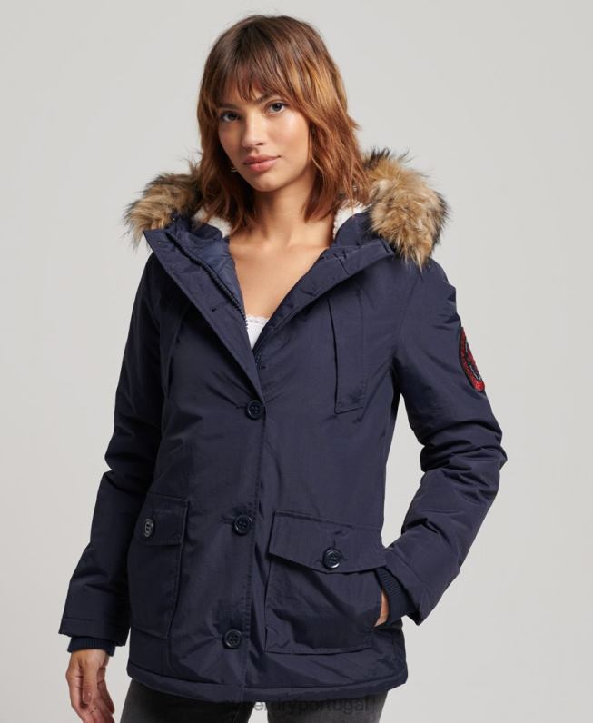 jaqueta parka everest mulheres marinha roupas Superdry 2208H5570