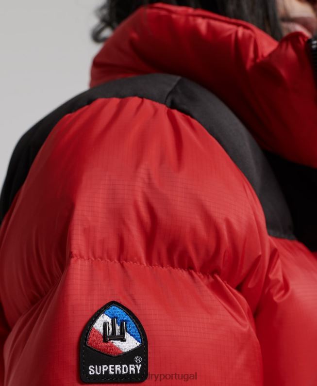 jaqueta puffer código sportstyle mulheres vermelho roupas Superdry 2208H5524