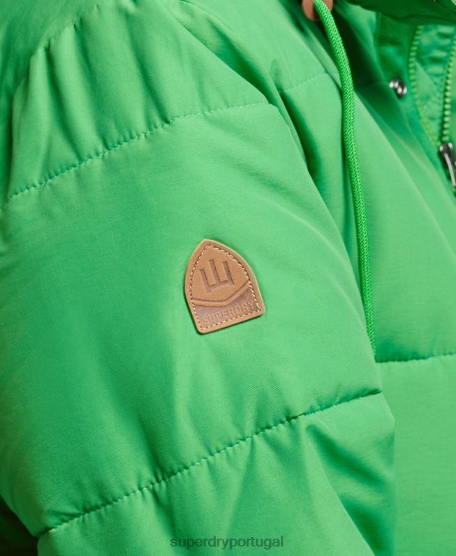 jaqueta puffer montanha grande mulheres verde roupas Superdry 2208H5453