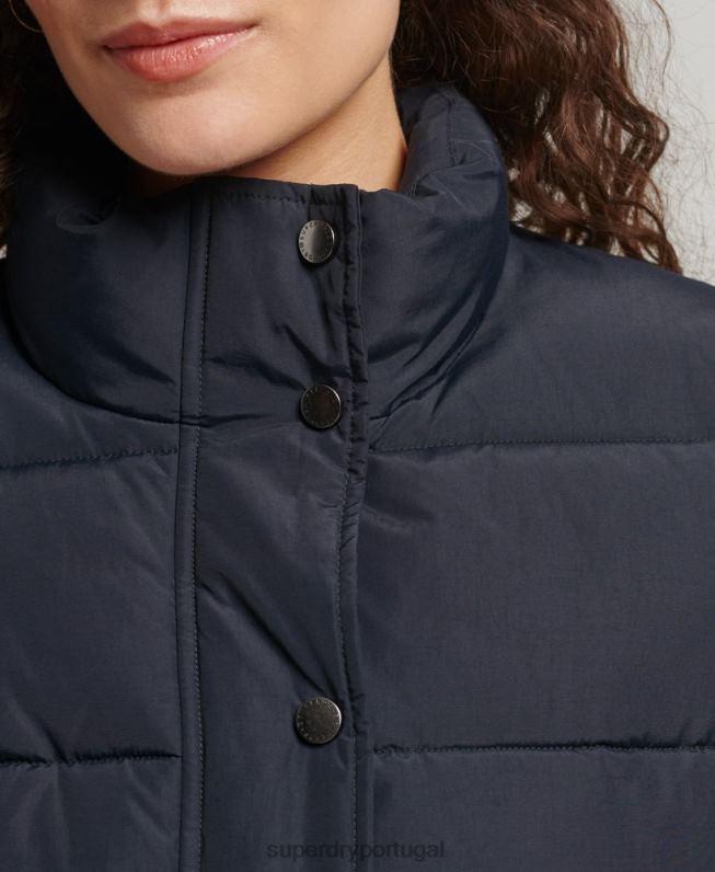 jaqueta puffer montanha vintage mulheres marinha roupas Superdry 2208H5441