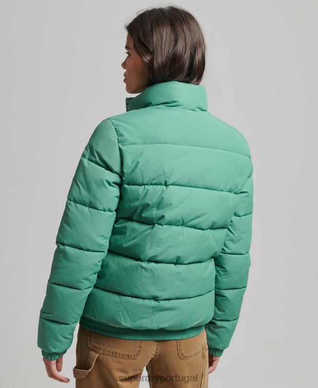 jaqueta puffer montanha vintage mulheres verde roupas Superdry 2208H3608