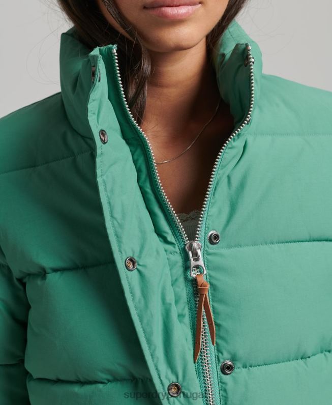jaqueta puffer montanha vintage mulheres verde roupas Superdry 2208H3608